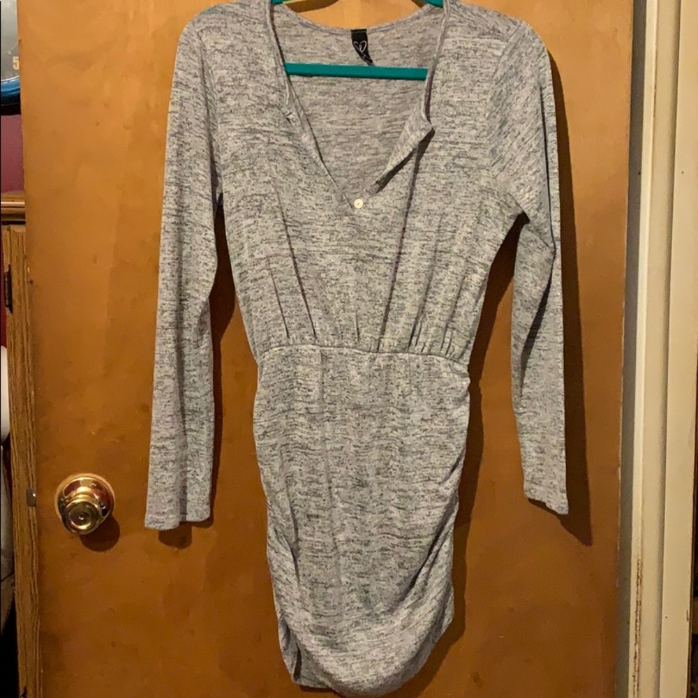 WINDSOR gray ruching shirt